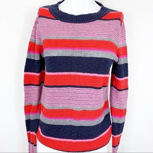 TOMMY HILFIGER crew neck  striped sweater medium